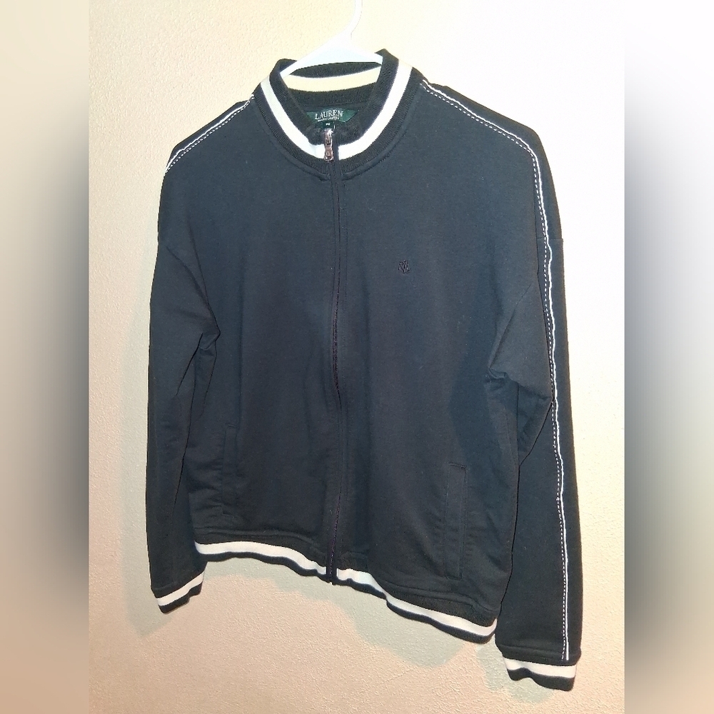 Lauren Sweatshirt Jacket Basic Cotton Blend Vintagr Lightweight MP